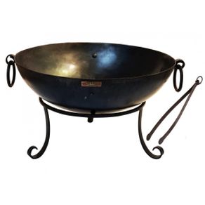 70cm Tula Firepit With Low Stand And Tongs